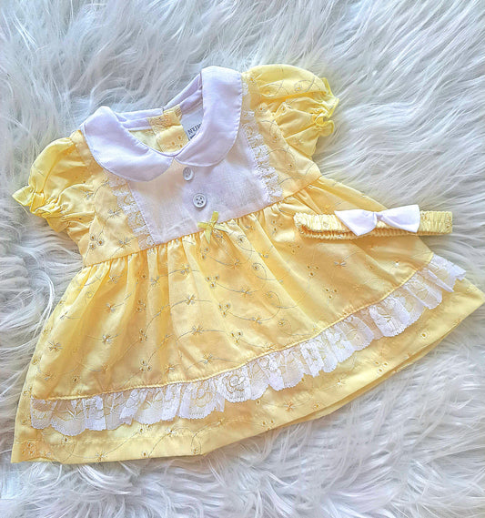 Lemon Spanish Lace Dress