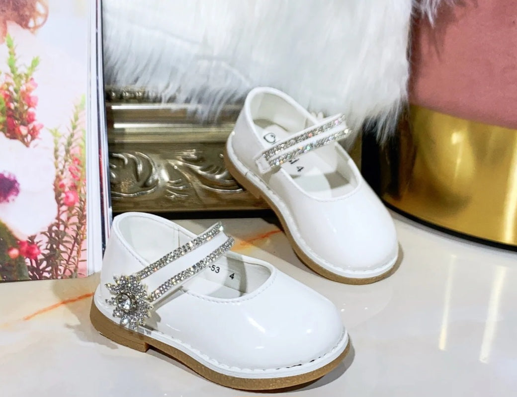 Spanish Style Diamonte Patent Shoes