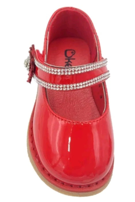 Spanish Style Diamonte Patent Shoes
