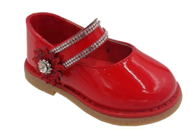 Spanish Style Diamonte Patent Shoes