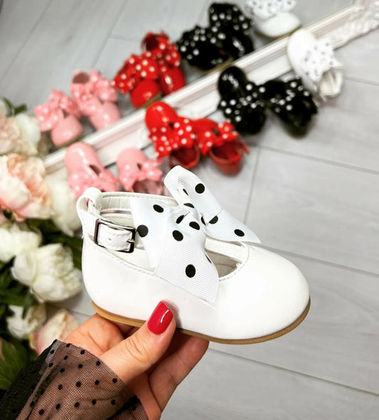 Black and White Polka Dot Mary Jane Shoes