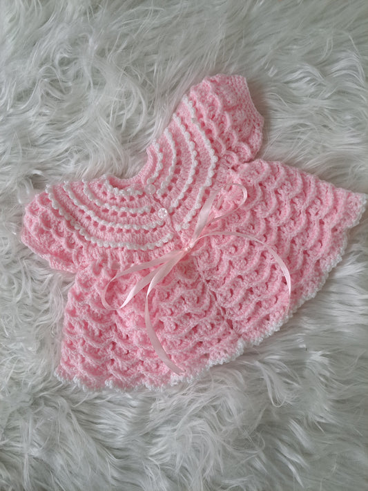 Pink Crochet Poncho